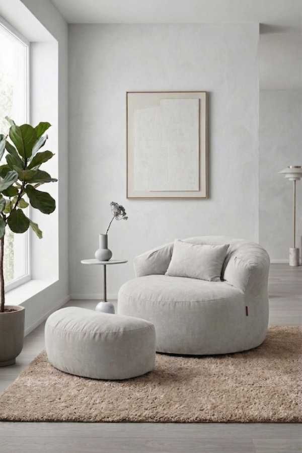 grirelax SAPIEN HOME Relax Berjer ve Puf Koltuk Takımı - Kitap Okuma & TV Koltuğu